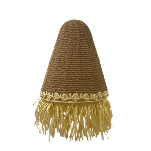 Abat jour naturel PALOMA INDOOR en herbe marine style bohème H45cm pour monture électrique E27